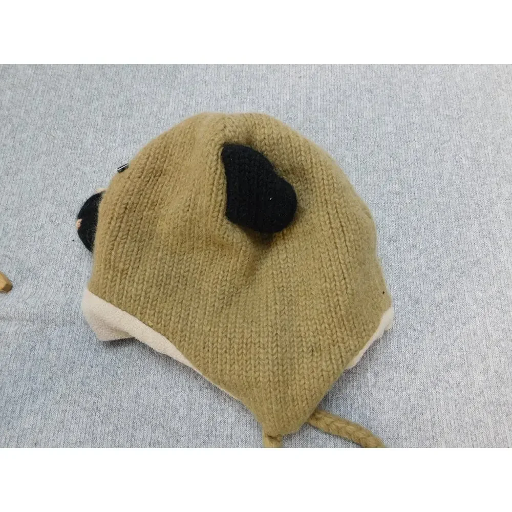Rising International Baby One Size Knitted Wool Bear Hat